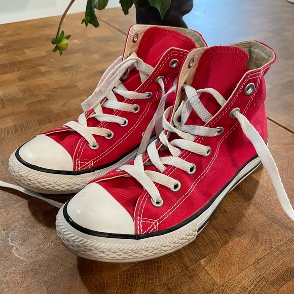 Red High Top Converse - Picture 1 of 5